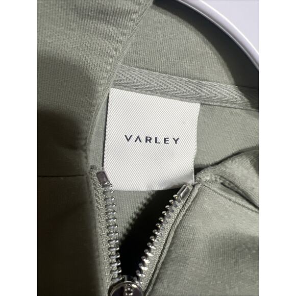 Varley Yates Half Zip Double Soft Sweat Shirt Green Sea Grass Medium VAR01657 - Picture 8 of 9